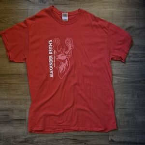 Red Alexander Keiths Graphic Tee for Men